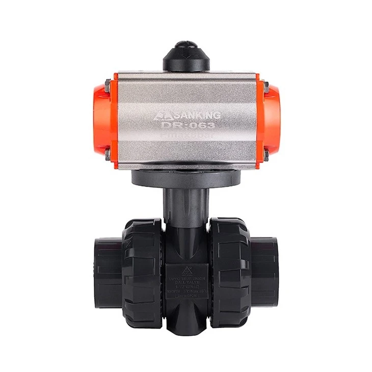 Plastic Pneumatic Actuated PVC Ball Valve
